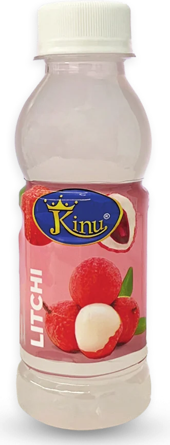 Kinu Litchi fruit beverage bottle
